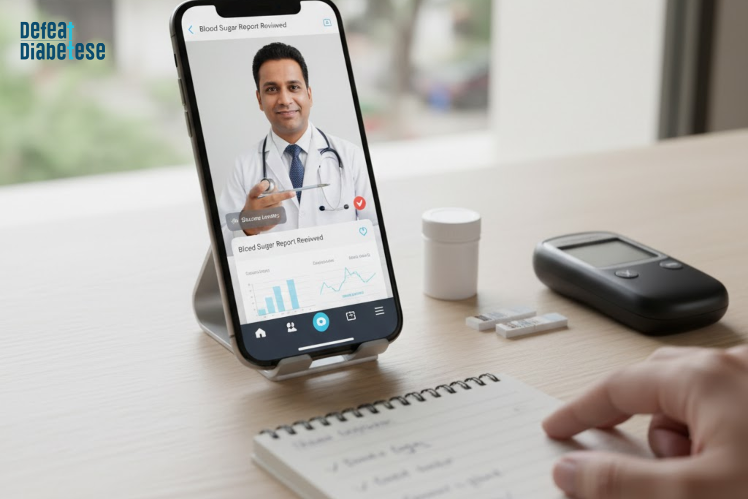 Turn data into action. Our specialists don't just see your numbers; they review your complete blood sugar reports with you in real-time, helping you document a personalized plan for success.