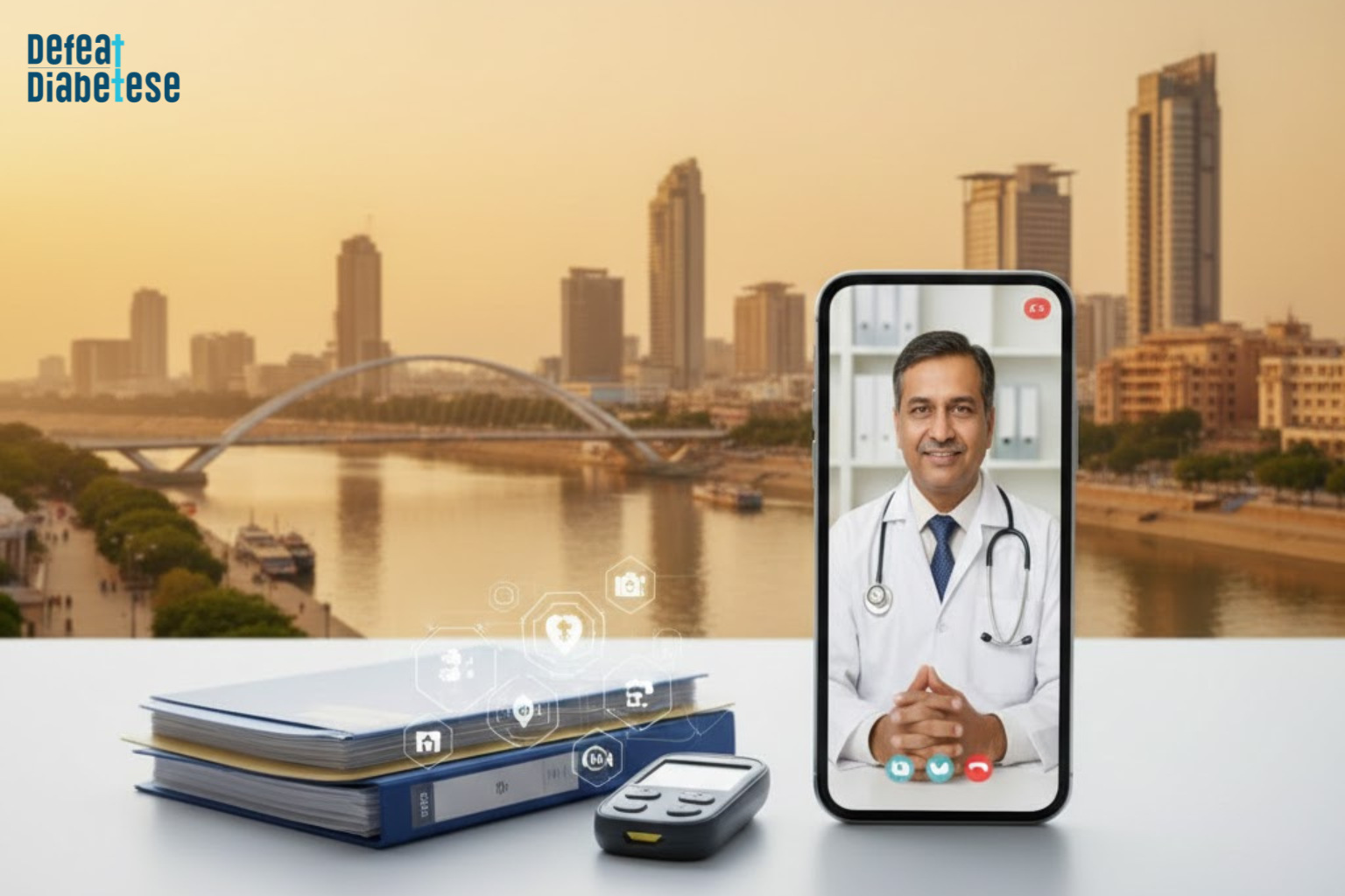 Modern healthcare at your fingertips: Seamlessly manage your diabetes through expert teleconsultations and digital monitoring.