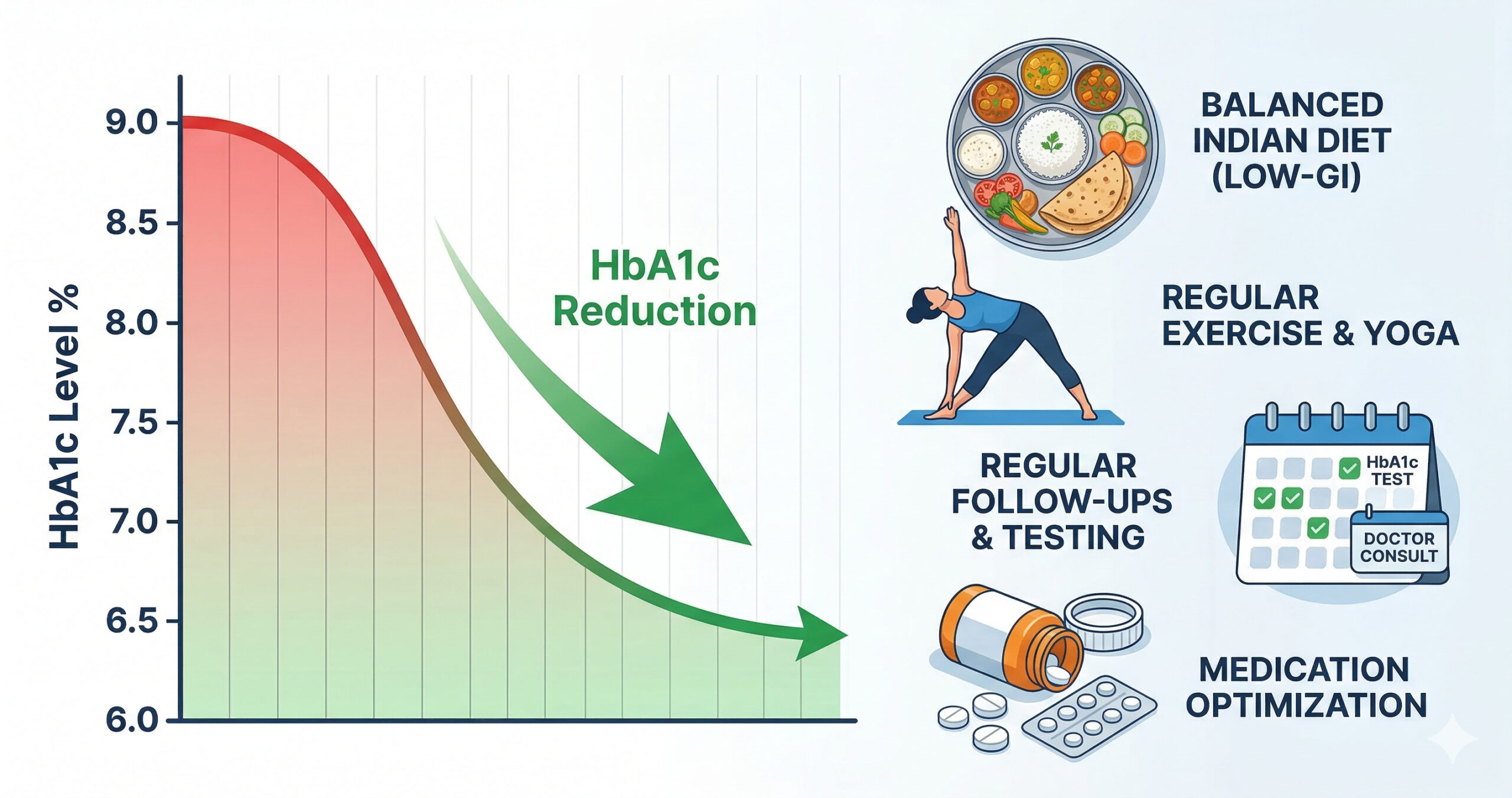 How to reduce HbA1c levels - 5 golden tips for diabetes control