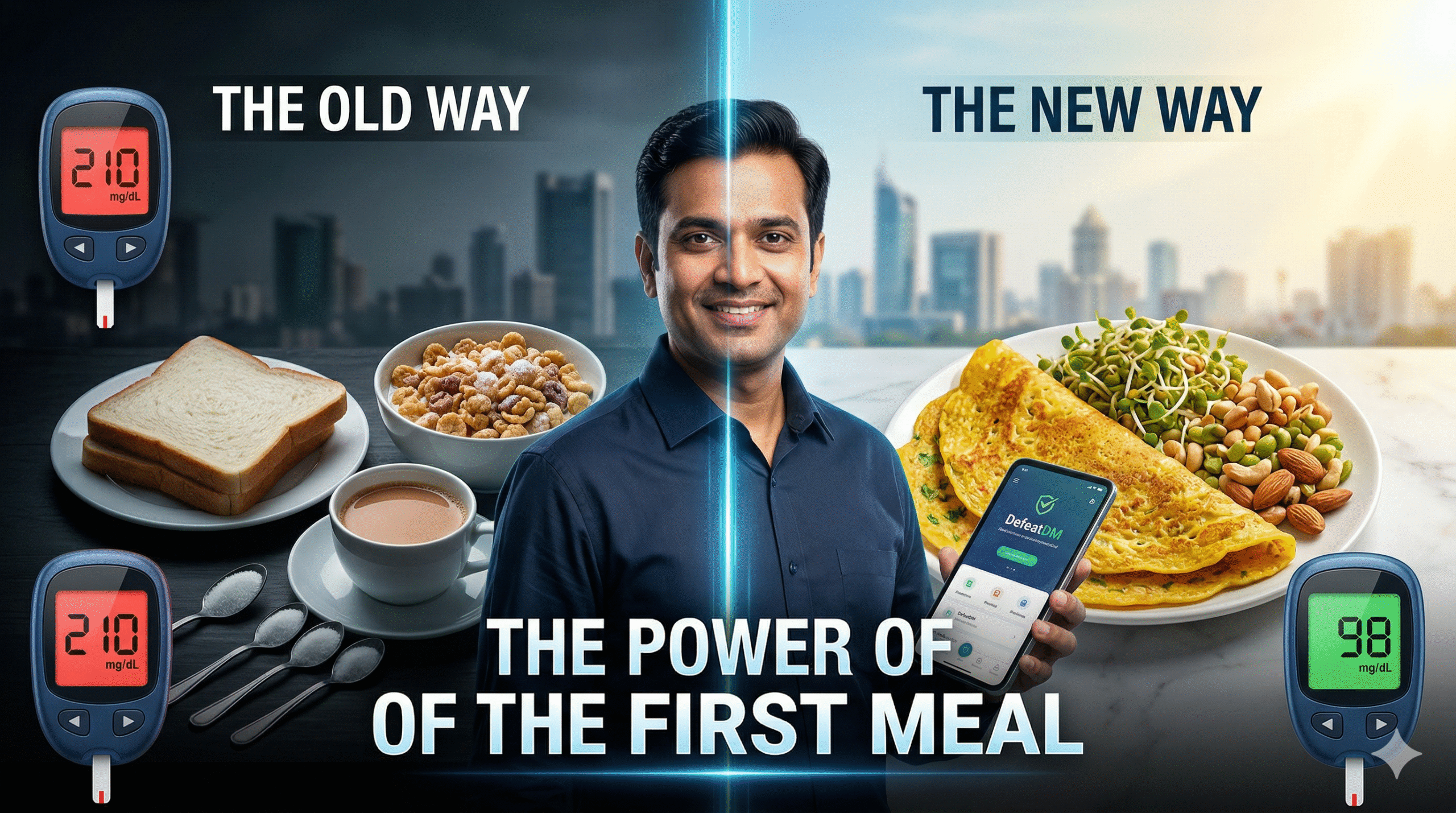 Start your journey to Type 2 diabetes reversal with the best breakfast for diabetics, curated by the 36-year legacy of Dr. Prakash Kurmi.